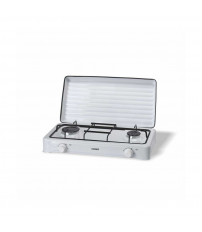 GC-02E.022A COCINA A GAS ESMALTADA CON TAPA 2 FUEGOS DOUBLE FIRE HAEGER