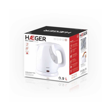 EK-13W.006B HERVIDOR ELECTRICO 0,9L 1300W BASE ROTATIVA LISBON HAEGER