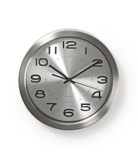 CLWA010MT30SR RELOJ DE PARED CIRC ø30cm GRIS INOX NEDIS