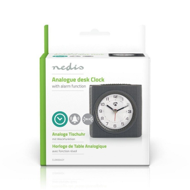 CLDK004GN RELOJ DESPERTADOR ANALOGICO GRIS NEDIS