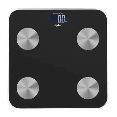 HBAS1155 BASCULA DE BAÑO DIGITAL NEGRA CON ANALIZADOR JATA