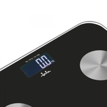 HBAS1155 BASCULA DE BAÑO DIGITAL NEGRA CON ANALIZADOR JATA