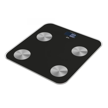 HBAS1155 BASCULA DE BAÑO DIGITAL NEGRA CON ANALIZADOR JATA