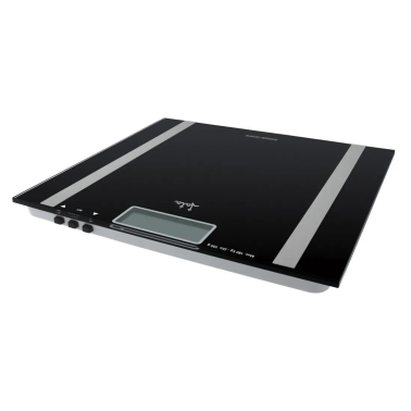 531 BASCULA DE BAÑO NEGRA CON ANALIZADOR 6 FUNCIONES JATA