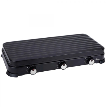 JECG2703 COCINA DE GAS NEGRA CON TAPA 3 FUEGOS JATA