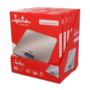 719 BASCULA DE COCINA INOX CON RELOJ Y TEMPORIZADOR 15Kg JATA