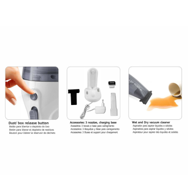 PV-45G.004A ASPIRADOR DE MANO RECARGABLE 45W GRIS BULLET PLUS HAEGER