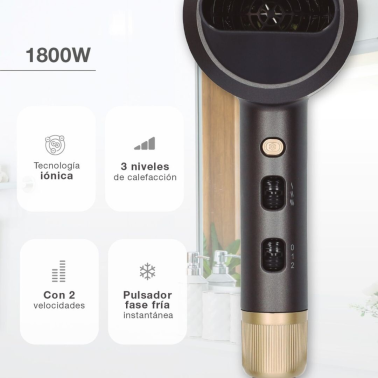 400070004 SECADOR DE PELO IONICO 1800W HIXON GSC