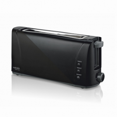 TO-100.007A TOSTADOR MULTIFUNCION RANURA EXTRA LARGA 1000W NEGRA DARKSUN HAEGER