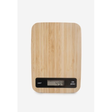 631020 BASCULA DE COCINA BAMBU 5Kg 17x12cm IBILI