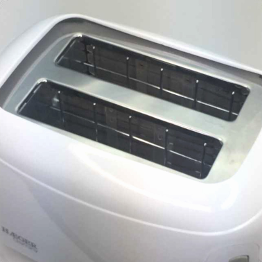 TO-900.005A TOSTADORA BLANCA DOS RANURAS EXTRA ANCHAS 900W GEMINY HAEGER
