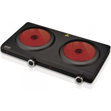 HP-02V.016A COCINA ELECTRICA VITROCERAMICA 2 PLACAS 2500W DOUBLE VITRO HAEGER