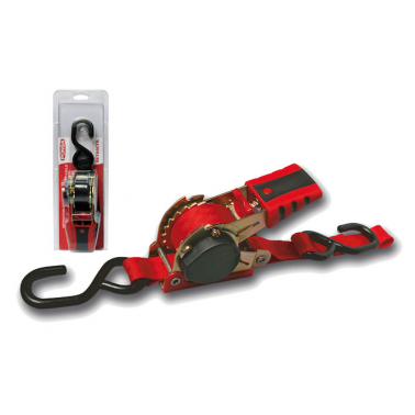 RATCHET RETRACTIL GANCHO CERRADO  500KG 2,4MT 25MM BL