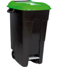CONTENEDOR ECO TAYG CON PEDAL 120L TAPA VERDE
