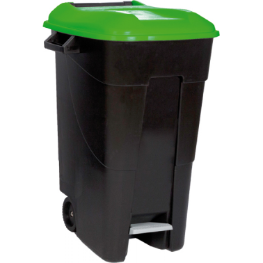 CONTENEDOR ECO TAYG CON PEDAL 120L TAPA VERDE