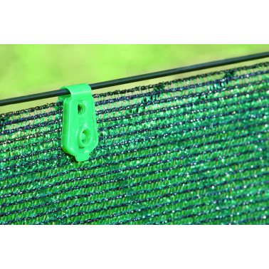 CLIP P/MALLA FIXATEX 68X20MM VERDE 20PZ