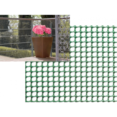 MALLA PLASTICA INTERMAS BALCONET VERDE ROLLO 25 METROS