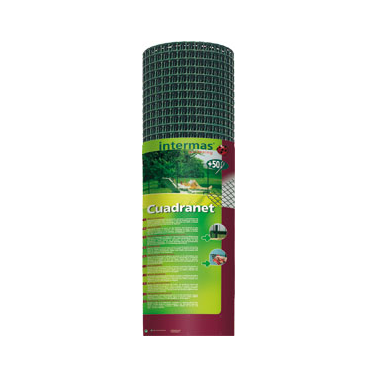 MALLA PLASTICA CUADRANET C-111 VERDE ROLLO 25 METROS