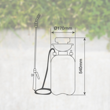 403015040 PULVERIZADOR MANUAL C/LANZA 8L NAVELIS