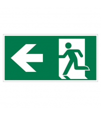 201095008 ADHESIVO LUMINARIAS DE EMERGENCIA FLECHA IZQUIERDA 200X75MM GSC