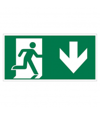 201095009 ADHESIVO LUMINARIAS DE EMERGENCIA FLECHA ABAJO 200X75MM GSC