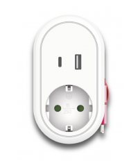 1101910 LADRON BASE USB A Y C C/CABLE ENROLLADO F-BRIGHT