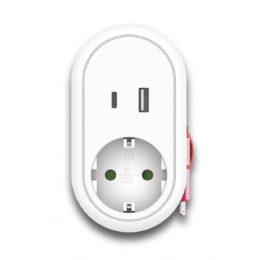 1101910 LADRON BASE USB A Y C C/CABLE ENROLLADO F-BRIGHT