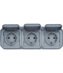 INTERRUP.PLEXO 3X2P+T SUP GRIS