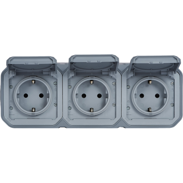 INTERRUP.PLEXO 3X2P+T SUP GRIS