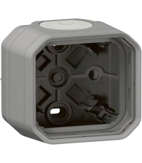 CAJA SUPERFICIE PLEXO 1 ELEMENTO GRIS