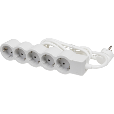 BASE MULTIPLE 5X2P+T 1,5M BLANCO