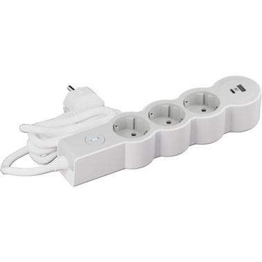 BASE MÚLTIPLE 3X2P+T INTERRUPTOR + 2USB
