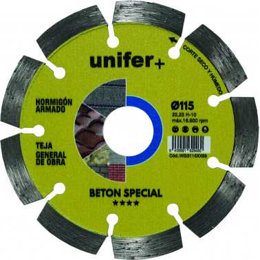 DISCO DIAMANTE BETON SPECIAL WBS115XX68