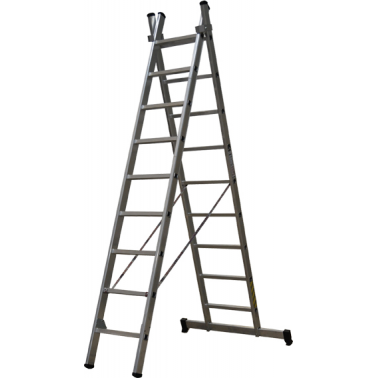 ESCALERA DOBLE ALU.L66 4,25M 2X9P EN-131