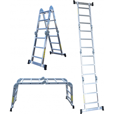 ESCALERA MULTIUSOS ALUM. ARTICULADA 4X3P