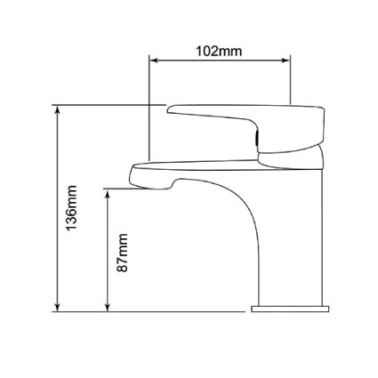 68171 MONOMADO DE LAVABO NEVA CROMO MIRTAK