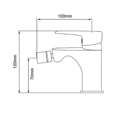 68172 MONOMADO DE BIDE NEVA CROMO MIRTAK