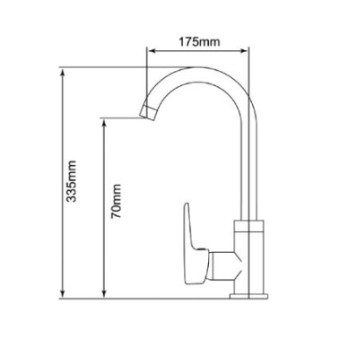 68175 MONOMADO DE FREGADERO NEVA CROMO MIRTAK