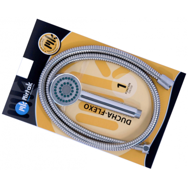 B-17034 KIT DUCHA TER MANGO + FLEXO PVC CROMO MIRT