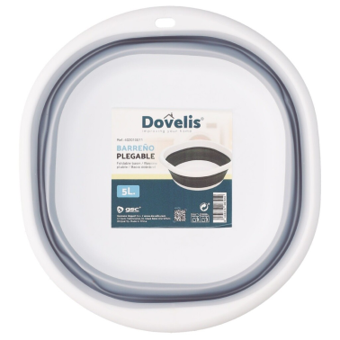 402010011 BARREÑO PLEGABLE 5L GRIS DOVELIS