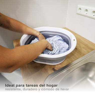 402010011 BARREÑO PLEGABLE 5L GRIS DOVELIS