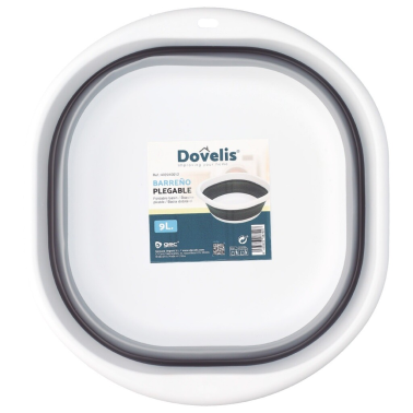 402010012 BARREÑO PLEGABLE 9L GRIS DOVELIS