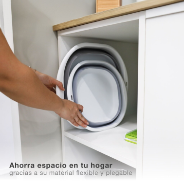 402010012 BARREÑO PLEGABLE 9L GRIS DOVELIS