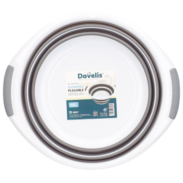 402010013 BARREÑO PLEGABLE 12L GRIS DOVELIS