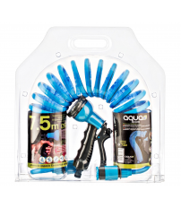 MANGUERA FITT ESPIRAL 7,5MT+GRIFO+ DOS RACORES