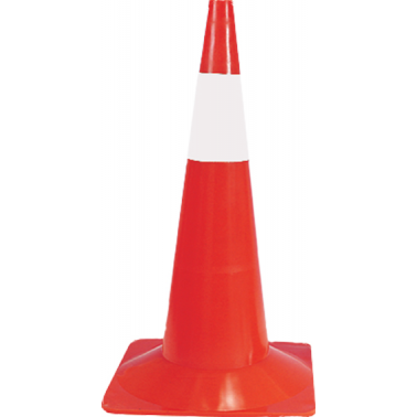 CONO SEÑALIZACION  POLIETILENO JAR 500MM BANDA BLANCA