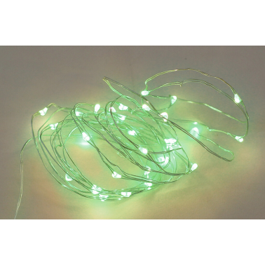5204404 GUIRNALDA ALAMBRE LED VERDE 2M PILAS