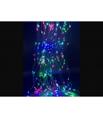00234-M 2m CASCADA LED 10 HILOS PLATA RGB
