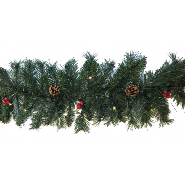 00524 BOA NAVIDAD LED PIÑAS Y BOLAS 180cm