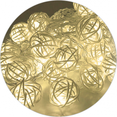 79.725/6/CAL 6m GUIRNALDA LED C/MANDO 3200K 3xAAELECTRO DH